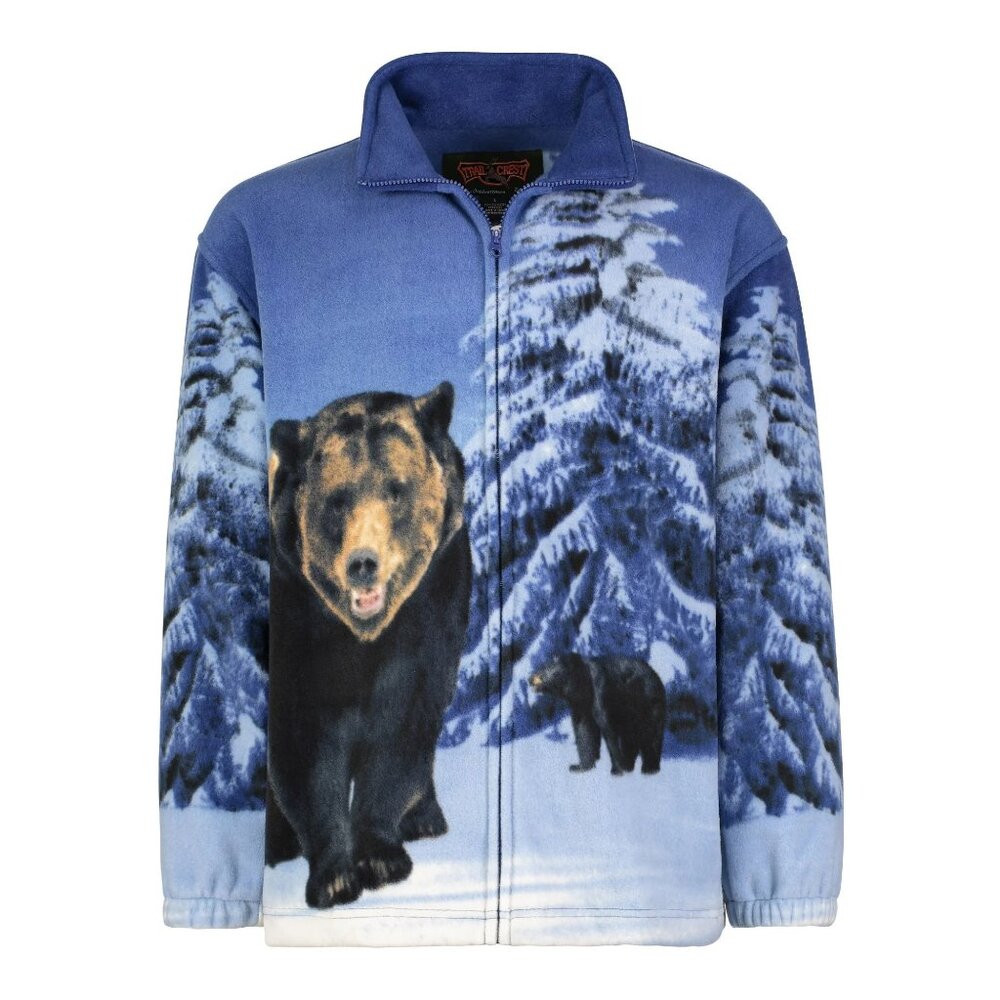 Wildkind Grizzly Black Bear Jacket Brown Bears Ursa Growling Blue Sweater S-M